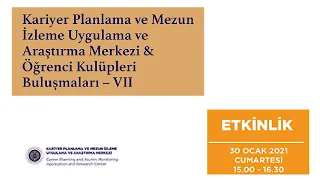 Kariyer Planlama ve Mezun İzleme Uygulama ve Araştırma Merkezi & Öğrenci Kulüpleri Buluşmaları - VII