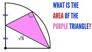 Can you find the area of the Purple triangle? | (Important Geometry skills explained) | #math #maths