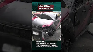 Pickup truck, bumangga sa motorsiklo at kotse; 3 patay #shorts | SONA