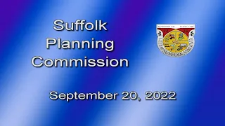 Suffolk Planning Commission Meeting (9-20-22)
