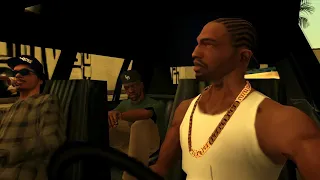 GTA  San Andreas Drive-thru Mission #5 , Lowpolyped face mod (SkyGfx) Link in description