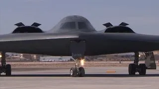 B-2 Stealth Bombers Prep, Taxi & Takeoff