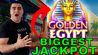 BIGGEST JACKPOT EVER For Golden Egypt Grand Slot Machine