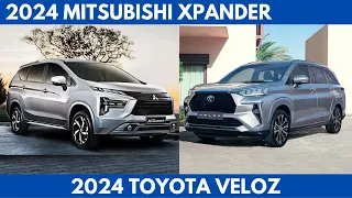 2024 Mitsubishi Xpander Vs. 2024 Toyota Veloz as they are both excellent MPVs Comparison