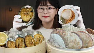 Steamed Scallops & Conch and Buttered Abalone | MUKBANG ASMR