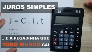 Como fazer conta de JUROS SIMPLES em calculadora comum - Mat. Financeira