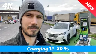 Peugeot e-2008 Allure 2021 - Charging 12 to 80% (50 kWh DCC) charging speed and time. How long?