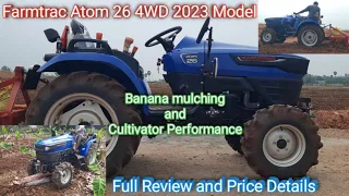 Farmtrac atom 26 mini Tractor Full Review | price and features | Performance in tamil | Farmtrac