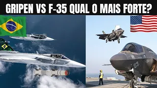 CAÇA GRIPEN VS CAÇA F-35 DOS EUA, QUAL O MAIS FORTE ? CAÇA DO BRASIL OU DOS ESTADOS UNIDOS