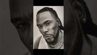 Watch me draw Burna Boy 🎨 🔥Detailed Charcoal Drawing on Strathmore Paper. #artshorts #burnaboyart