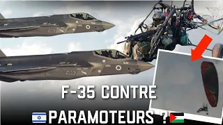 F35 CONTRE PARAMOTEURS  #ISRAEL