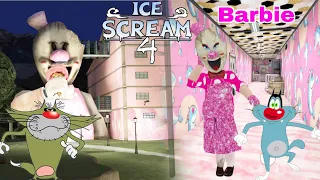 Barbie Rod ? | Ice Scream 4 Barbie Mod With Oggy and Jack