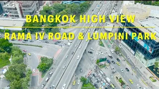 วิวกรุงเทพมุมสูง - แยกวิทยุ และ สวนลุมพินี | Bangkok high view - Rama IV road & Lumpini park