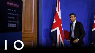 Prime Minister Rishi Sunak Stop the Boats Press Conference - 18 Jan 2024