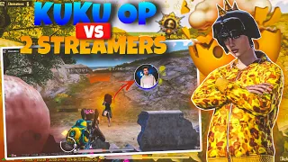 KUKU AGAINST 2 LIVE STEAMERS WITH MY POV 🤯🫶SECOND STREAMER SHOCKED😱|IPHONE 13 PRO MAX|PUBG MOBILE