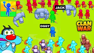 Oggy Build Diamond Army | In Clan War Game | Oggy Game