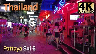 🇹🇭 2023 Lots of bars and girls, Pattaya Soi 6 | Pattaya night street | Thailand night life