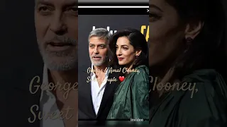 George & Amal Clooney, Sweet Couple! #shorts #georgeclooney #amalclooney #powercouple #love #like