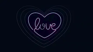 Love Heart Light Animated Background | Abstract Motion Graphics Video | Valentine Day  | Color BG
