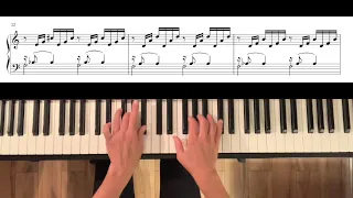 J.S Bach, Prelude No. 1 in C Major BWV 846. Easy piano tutorial and practice aid with full score.