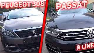 Passat B8 R Line 2 литра на механике и Peugeot 308 рестайлинг. Аукцион/автохауз