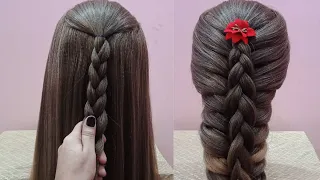 Ponytail Hairstyle for long hair| Trendy Hairstyle for teenagers | Easy Hairstyle | Unique Hairstyle