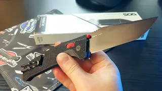 Складной нож SOG Trident Mk3 Black-Red Tanto 11-12-04-41