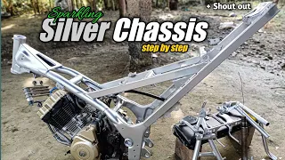 Silver chassis "coarse" Anzahl paint | Raider 150 | StreetBike | Bobwerkz mmvlog