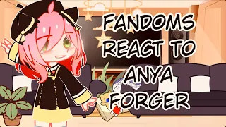 Fandoms react || Anya Forger || 4/6 || Warnings and Credits in Description