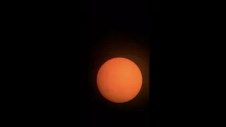 Sun Through Bresser Messier 70/700AR (With solar filter.)