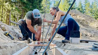 Pouring Concrete Footers - Real Off Grid Building