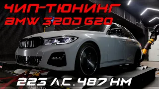 Чип-тюнинг BMW 320d (G20) с замерами и логированием на мощностном стенде.