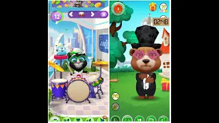My Talking Tom 2 vs My Talking BB Bear. Android Gameplay Video