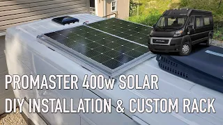 RAM Promaster DIY 400 watt Solar Install - Custom Aluminum Rack