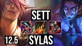 SETT vs SYLAS (TOP) | 7/0/0, 65% winrate, 6 solo kills, Godlike | KR Master | 12.5