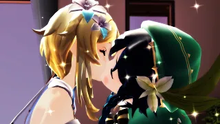 [MMD Genshin Impact] Pocky Game (Venti x Lumine)