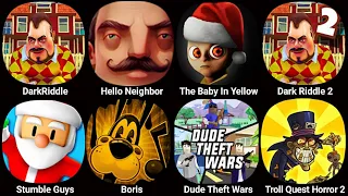 Hello Neighbor ( The Baby In Yellow + Dark Rddle + Dude Theft Wars + Stumble Guys ) Dark Riddle 2