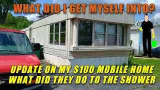 $100 Trailer Rehab - A Look at the Shower Plumbing - Rehab Part 3 #trailerrehab #mobilehomelife