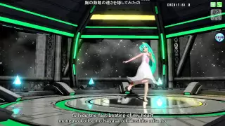 60fps Full 1/6 Out of the gravity   Hatsune Miku 初音ミク DIVA English lyrics Romaji subtitles PDA FT