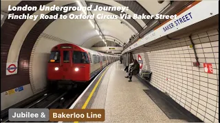London Underground Journey: Finchley Road to Oxford Circus Via Baker Street, London, 🇬🇧