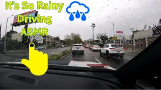 Los Angeles Rainy Day Driving ASMR