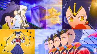 Sailor Tin Nyanko Attacks Human Luna & Human Artemis! - Sailor Moon Cosmos