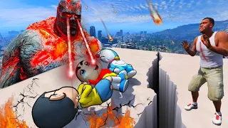 GTA 5 : Lava God kills Shinchan Doraemon Nobita who save In GTA 5 ! (GTA 5 Mods)