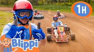 Blippi's Wheels on the go Kart | Blippi | 🚌Wheels on the BUS Songs! | 🚌Nursery Rhymes for Kids