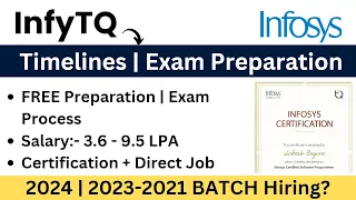 InfyTQ (Infosys) Exam Timelines |Salary:- 9.5 LPA | FREE Preparation | 2024 | 2023-21 BATCH Hiring?