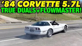 1984 Chevy Corvette 5.7L V8 TRUE DUAL EXHAUST w/ HIGH FLOW CATS & FLOWMASTER OUTLAWS!