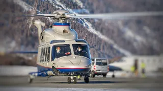 Snowy Mountain Heli Spotting | St. Moritz LSZS Samedan Engadin Airport 10.01.2021