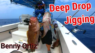 EPIC DAY | Benny Ortiz | Slow Pitch Jigging DEEP for Monster Groupers | Offshore Fishing