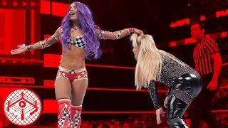 FULL COMM. - Natalya vs. Sasha Banks - WWE RAW 3/25/2019