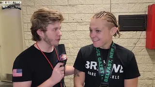 Miranda Barber reacts to her ko win at byb extreme 9!